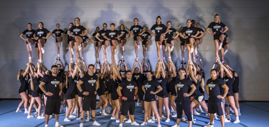 Abschlusstraining des deutschen Cheerleading Nationalkaders im Waldpark Grünheide