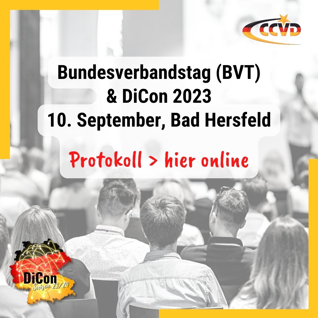 CCVD Bundesverbandstag 2023 – Protokoll CCVD Bundesverbandstag 2023 – Protokoll