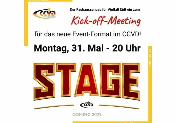 Der CCVD Fachausschuss für Vielfalt lädt zum Kick-off-Meeting für das neue STAGE-Format!