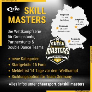 Skill Masters für Groupstunts, Partnerstunts & Double Dance Teams Skill Masters für Groupstunts, Partnerstunts & Double Dance Teams