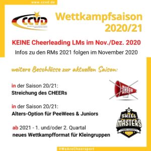 Absage der CCV-Landesmeisterschaften 2020 im Cheerleading