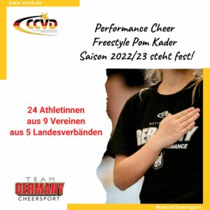 Performance Cheer Freestyle Pom Kader 2022/23 Performance Cheer Freestyle Pom Kader 2022/23