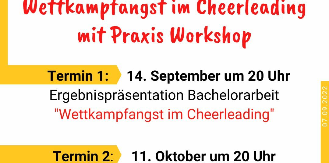 Coaches Hour: Wettkampfangst im Cheerleading mit anschließendem Praxis Workshop