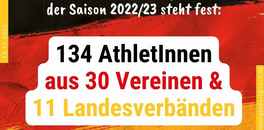 CCVD Bundeskader 2022/23 steht fest!