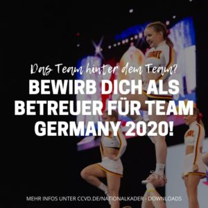 Werde Betreuer des Team Germany 2019/2020 Werde Betreuer des Team Germany 2019/2020