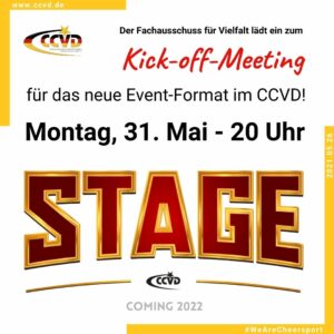 Der CCVD Fachausschuss für Vielfalt lädt zum Kick-off-Meeting für das neue STAGE-Format!