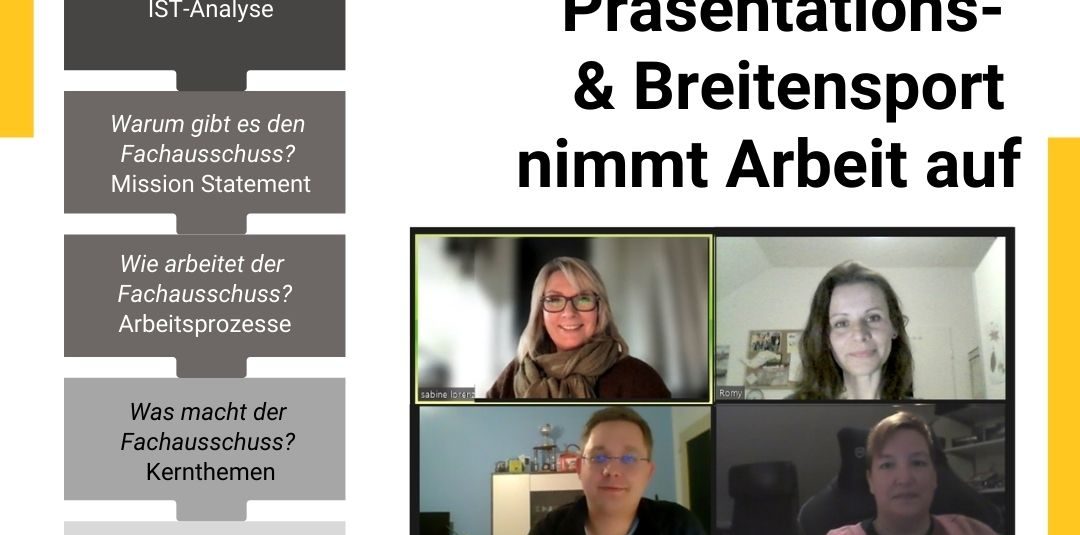 Präsentations- & Breitensportausschuss nimmt Arbeit auf!