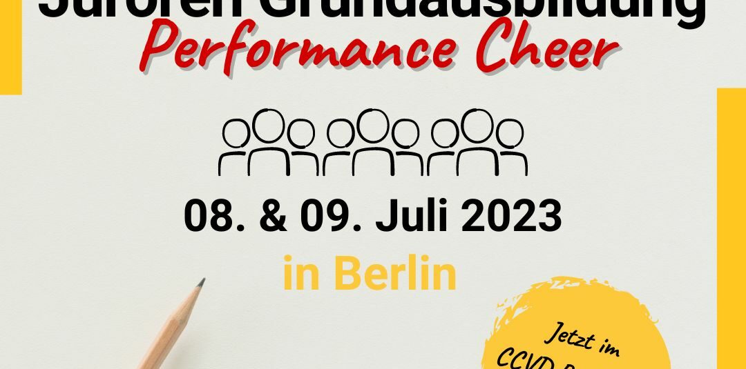 Performance Cheer Juroren Grundausbildung im CCVD – jetzt anmelden! Performance Cheer Juroren Grundausbildung im CCVD – jetzt anmelden!