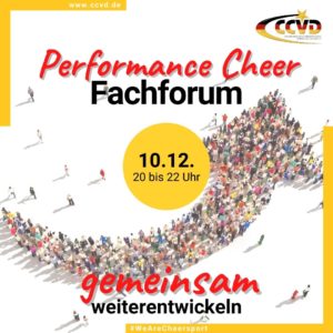 Performance Cheer Fachforum – jetzt gemeinsam weiterentwickeln Performance Cheer Fachforum – jetzt gemeinsam weiterentwickeln