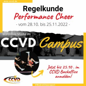 Performance Cheer Regelkundeschulung Saison 2022/23