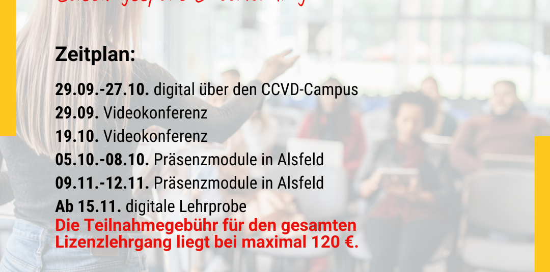 Trainer B Lizenz im Herbst – zum ReStart-Preis!*