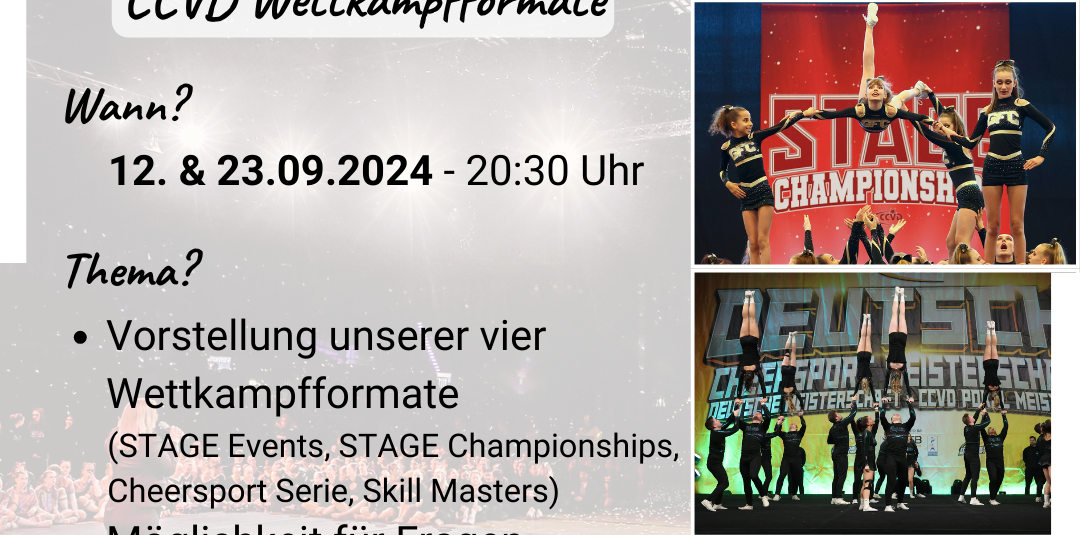 Coaches Hours zum Thema CCVD Wettkampfformate