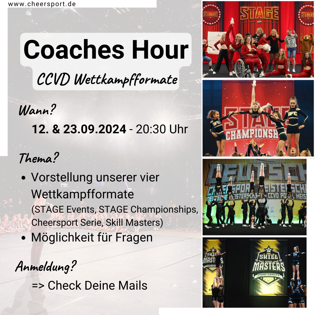 Coaches Hours zum Thema CCVD Wettkampfformate Coaches Hours zum Thema CCVD Wettkampfformate