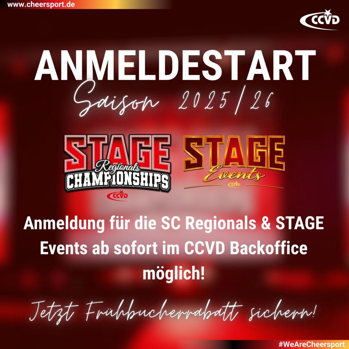Anmeldestart SC Regionals & STAGE Events 2026 Anmeldestart SC Regionals & STAGE Events 2026