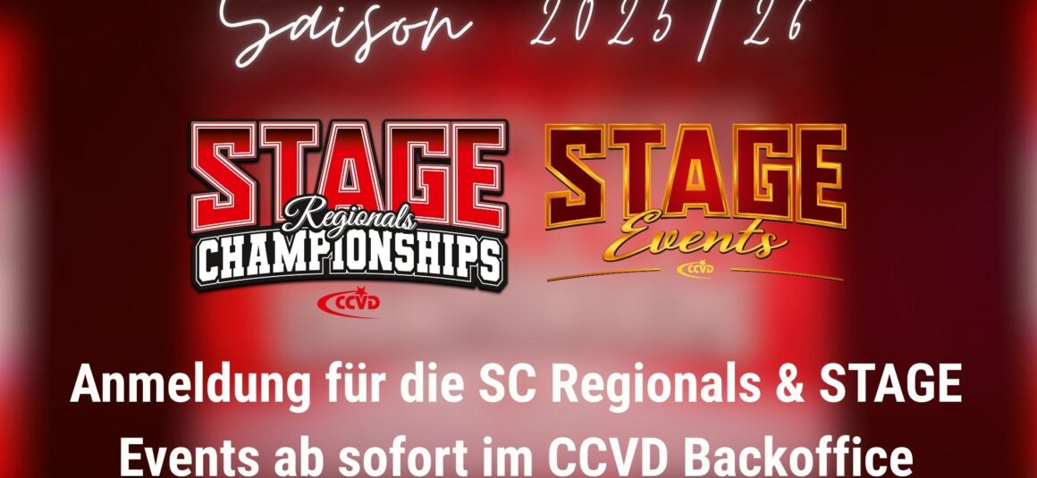 Anmeldestart SC Regionals & STAGE Events 2026 Anmeldestart SC Regionals & STAGE Events 2026